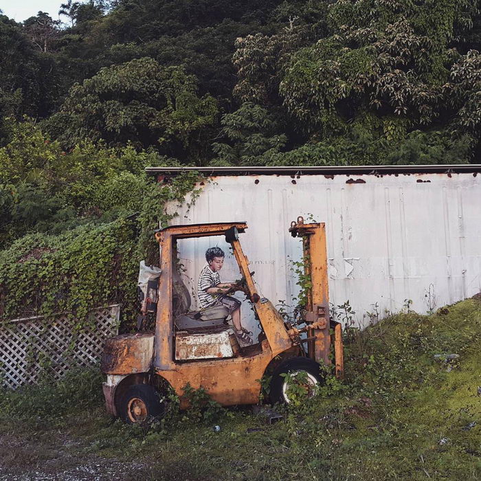 Милый стрит-арт Ernest Zacharevic Милый стрит-арт Ernest Zacharevic