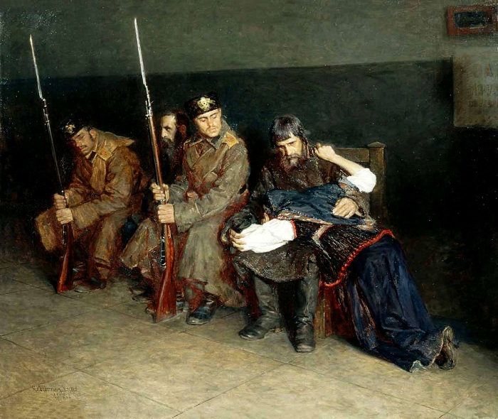 «В коридоре окружного суда». (1897 год). Автор: Касаткин Николай. «В коридоре окружного суда». (1897 год). Автор: Касаткин Николай.