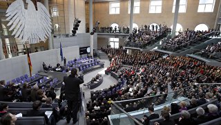 Здание рейхстага, где 18 марта 2012 года немецкие законодатели собрались, чтобы избрать нового президента страны Здание рейхстага, где 18 марта 2012 года немецкие законодатели собрались, чтобы избрать нового президента страны