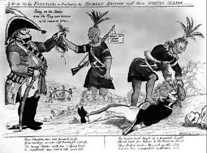 Европейцы щедро платили индейцам за снятые скальпы. | Фото: images.wikia.com.