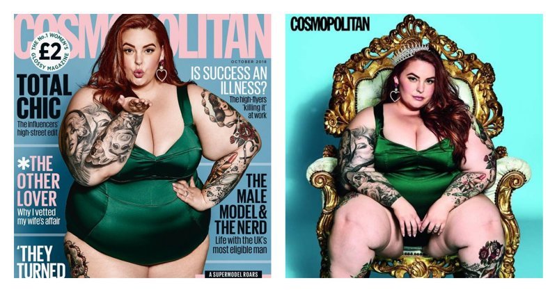 Это бомба: Cosmo поместил на обложку 150-килограммовую модель #bodykindness, cosmo, plus-size, tessholliday, ynews, Космополитен, бодипозитив, глянец