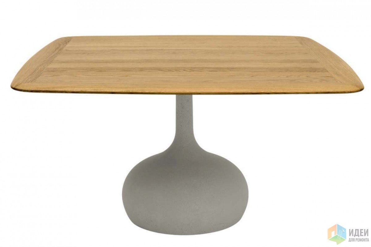 Обеденный стол с бетонным основанием