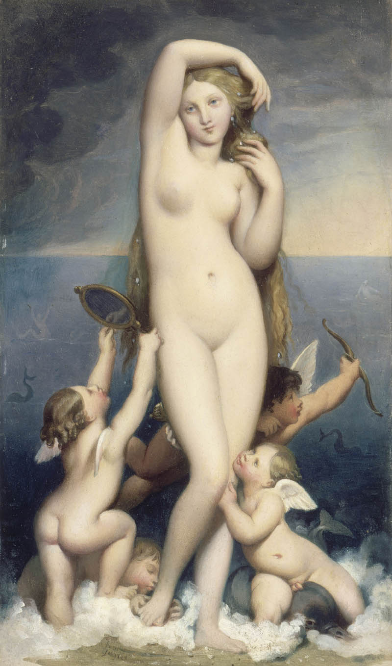 ingres - Venus Anadyomene. 1848. Oil on canvas. 164 cm x 82 cm. Musee Conde, Chantilly, France.jpg ingres - Venus Anadyomene. 1848. Oil on canvas. 164 cm x 82 cm. Musee Conde, Chantilly, France.jpg