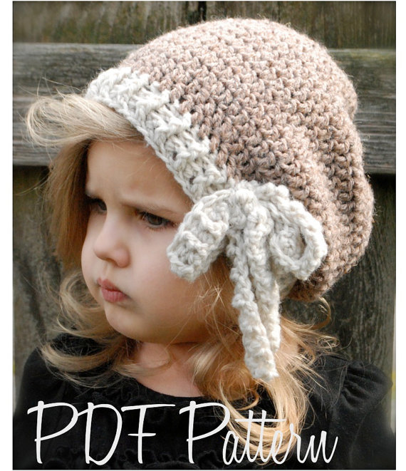 Crochet PATTERN-The Emileigh Slouchy (Toddler, Child, Adult sizes)