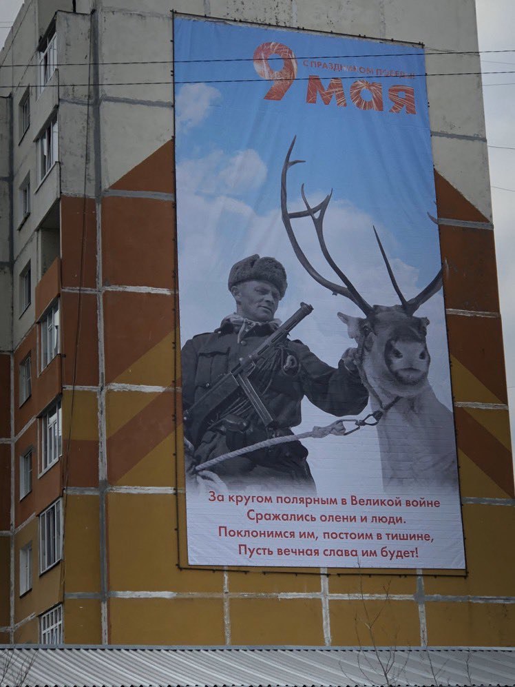 Сражались олени и люди. Советского солдата на плакате к 9 Мая перепутали с оккупантом