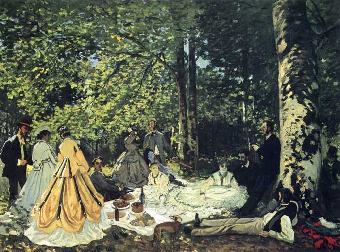 Ранняя версия Завтрак на траве, Клод Моне, 1866 год. \ Фото: muzei-mira.com. Почему публика высмеивала работы импрессионистов и чем всё это закончилось (Часть 1)