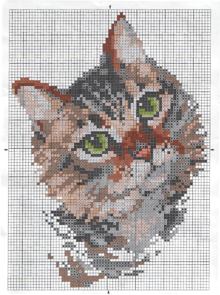 Схема вышивка кошки коты и котята 131