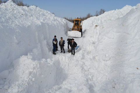 Прорыв снежной блокады в Башкирии