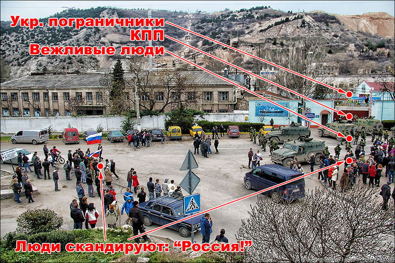 Жители Балаклавы выступили живым щитом между российскими и украинскими военными ...