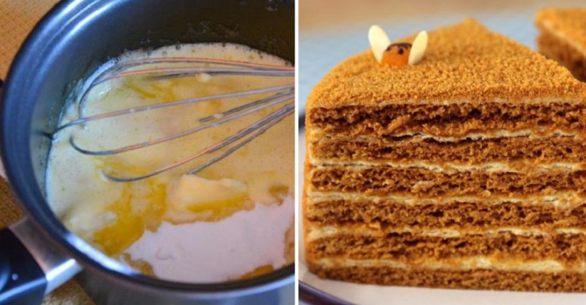 Медовик по-новому. Ингредиенты — как на обычный торт, но есть одна хитрость… Ты тоже пекла коржи совсем не так?