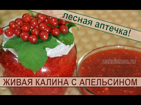 Живая калина с апельсином Живая калина с апельсином