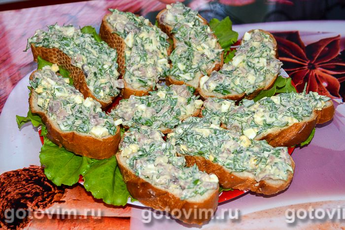 Быстрые бутерброды с селедкой. Фотография рецепта Быстрые бутерброды с селедкой. Фотография рецепта