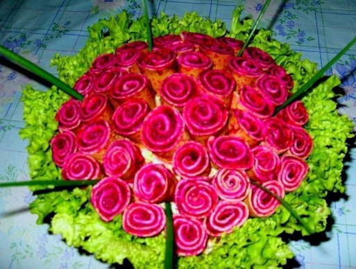 Вкусная подборка! Салаты-цветы к Новому году! Вкусная подборка! Салаты-цветы к Новому году!