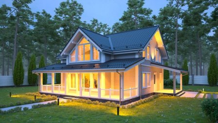 Строительство каркасных загородных домов и коттеджей