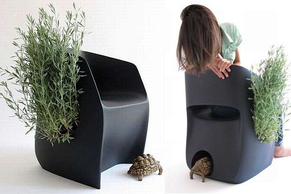 Inner Life Chair - стул, норка и цветочный горшок от Martin Azua Inner Life Chair - стул, норка и цветочный горшок от Martin Azua