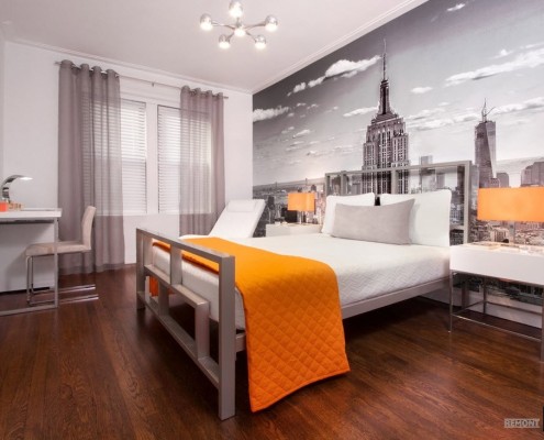 Городской пейзаж на фотообоях