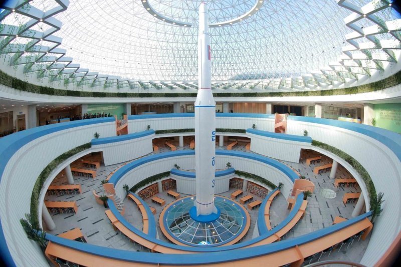  Научно-Технический комплекс изнутри архитектура, здание, красота, мире, северная корея