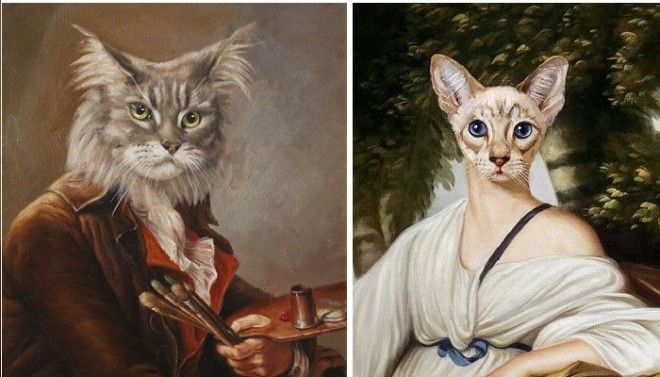 Из серии портретов "люди-кошки". | Фото: fishki.net Из серии портретов "люди-кошки". | Фото: fishki.net