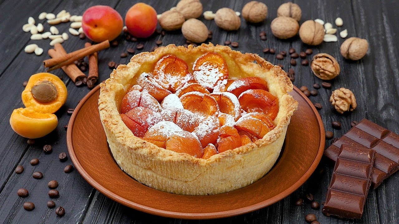 Пирог с абрикосами из песочного теста: вкусный рецепт