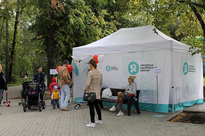 В парке «Северное Тушино» продолжит работу «шатер здоровья»