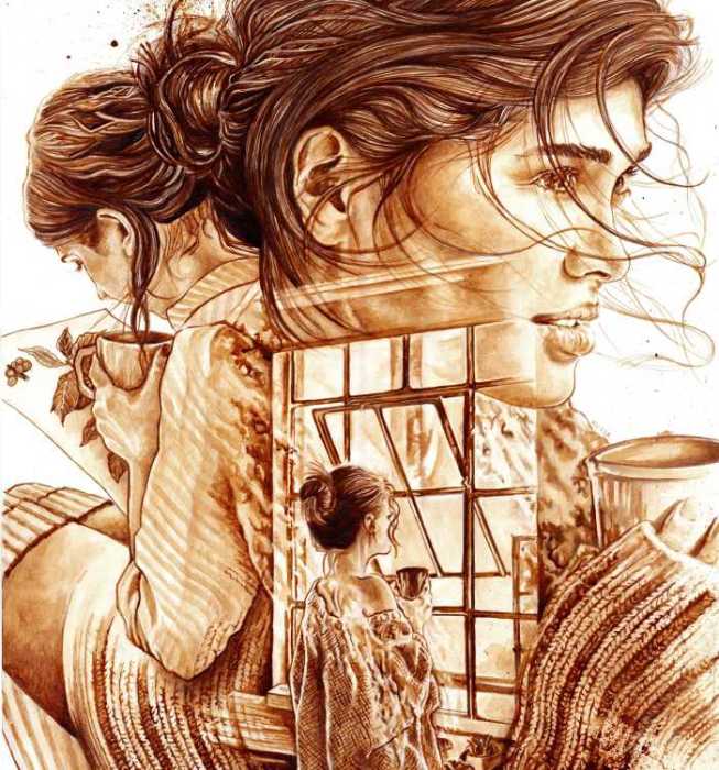 Нурия Сальседо. Художница-самоучка рисует кофе необычайные портреты знаменитостей и друзей