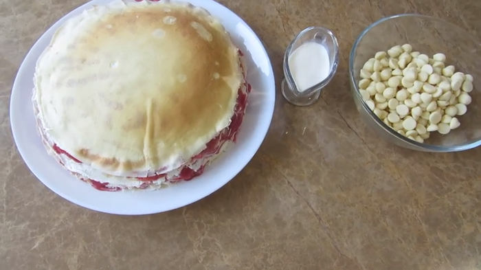 Блинный торт с клубникой и творогом / Масленица 2019 Блины, Масленица, Блинный торт, Другая кухня, Рецепт, Готовка, Еда, Видео, Длиннопост