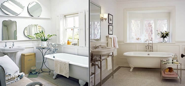 Романтичный стиль прованс для ванной комнаты