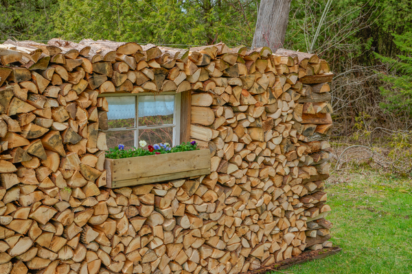 Поленница как арт-объект Поленница как арт-объект