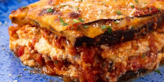 Овощная лазанья с баклажанами Баклажаны в духовке. Овощная лазанья с баклажанами