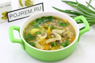 Рецепт: рассольник с грибами Рецепт: рассольник с грибами