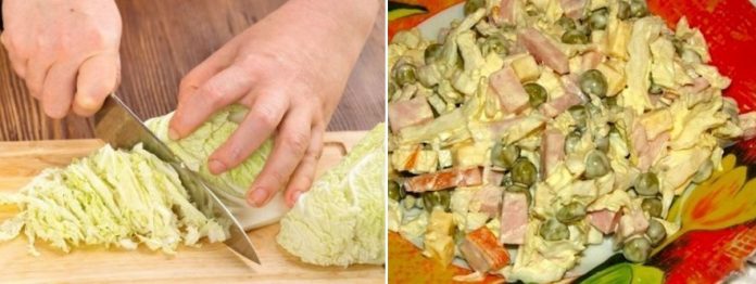 Салат «Леди Винтер» с пекинской капустой и горошком. Просто и вкусно!