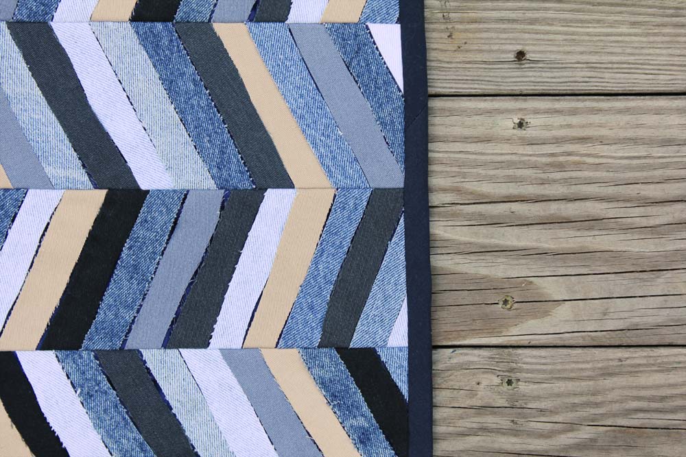 Liesl Made : Denim Parquet Rug DIY