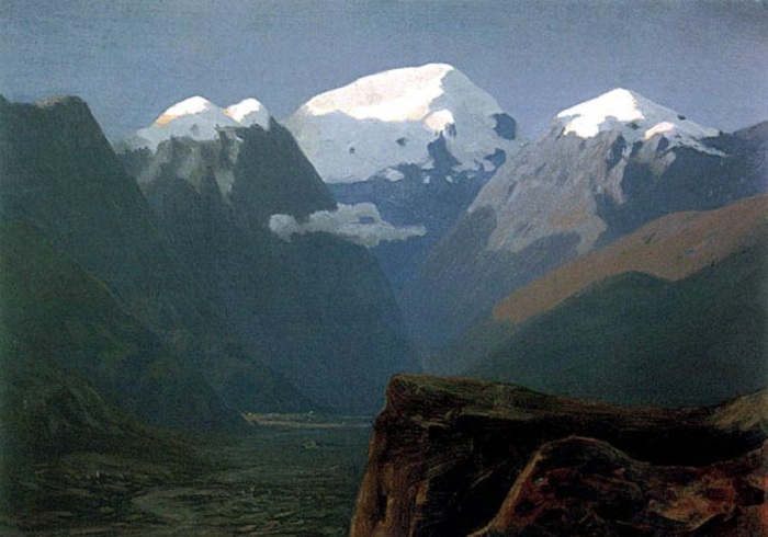 «Снежные вершины». (1890-1895). Автор: Архип Куинджи. «Снежные вершины». (1890-1895). Автор: Архип Куинджи.