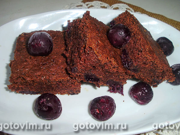 Брауни с черешней