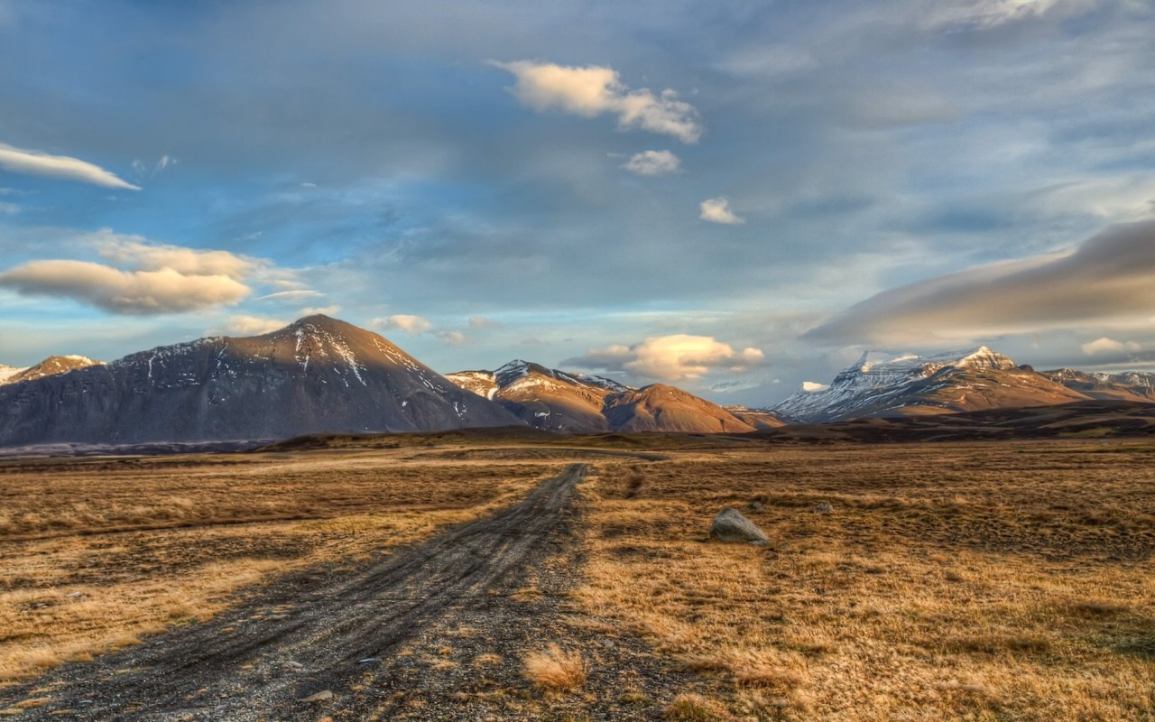 Горная дорога, Исландия Горная дорога, Исландия горы, природа, фото, фотографии