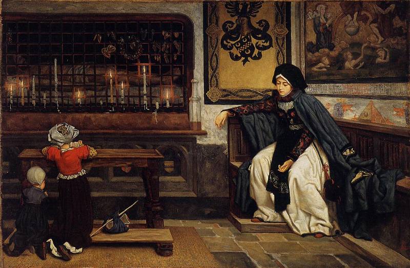 Tissot Marguerite in Church, Автор: Tissot, Jacques Joseph (Жак Джозеф Tissot)Tissot, Jacques Joseph (Живопись на Gallerix.ru)