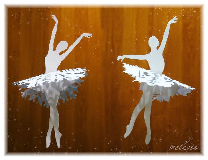 Вырезаем снежинку-балерину из фотографии: обучающий мастер-класс