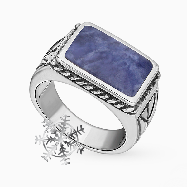 Кольцо Aloris, серебро, содалит