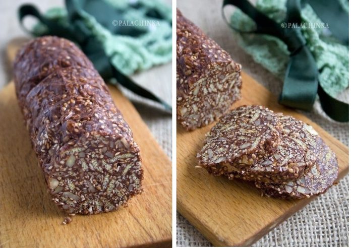 bGT2t3rjrXg Шоколадное салями с орехами и кунжутом — волшебный десерт