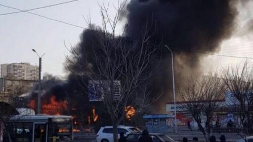 В Шымкенте дотла сгорел ресторан