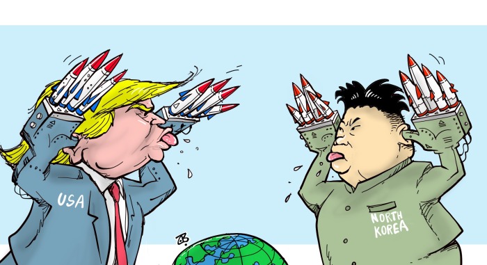 Угроза ядерной войны между КНДР и США в карикатуре Угроза ядерной войны между КНДР и США в карикатуре