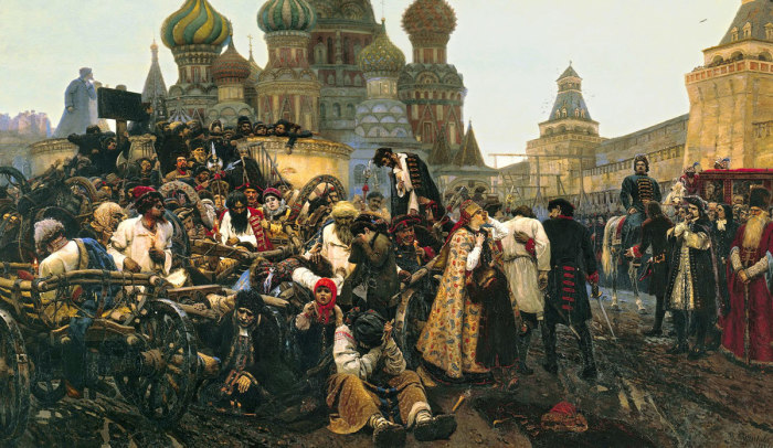 В. И. Суриков. «Утро стрелецкой казни». 1881 год. В. И. Суриков. «Утро стрелецкой казни». 1881 год.