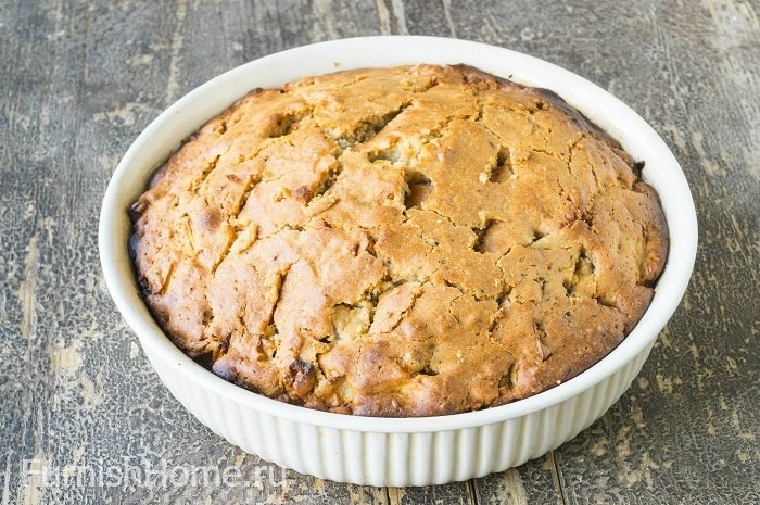 Яблочный пирог с грецкими орехами Яблочный пирог с грецкими орехами
