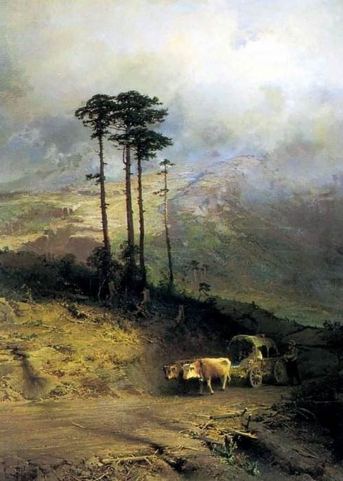 «В Крымских горах». (1873 год). /Последняя работа мастера/. Автор: Федор Васильев. «В Крымских горах». (1873 год). /Последняя работа мастера/. Автор: Федор Васильев.