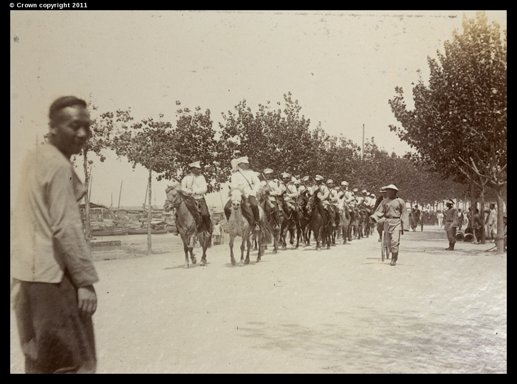 Кавалеристы Боксерское восстание. Союзные войска в Тяньцзине. 1900