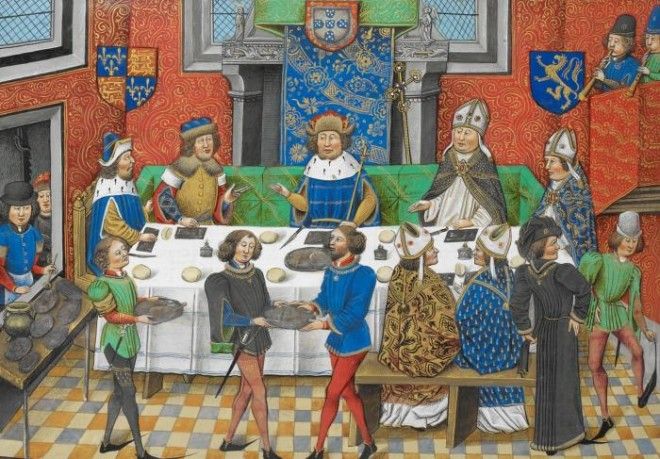 Джон Гонт 1й герцог Ланкастер обедает с королем Португалии конец XV века Фото commonswikimediaorg