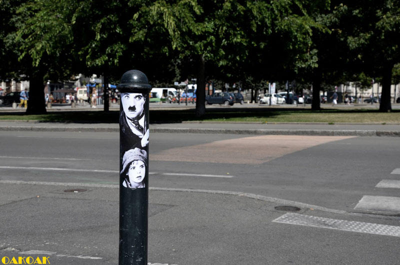 Уличное искусство, играющее с окружающей средой