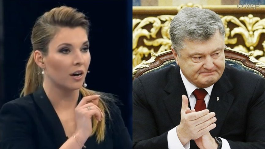 «Арестуйте его!»: Скабеева напомнила украинке Соколовской, что Порошенко плохо говорит на мове
