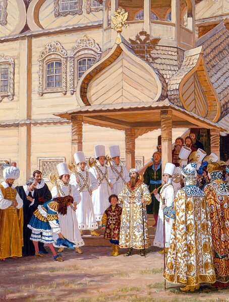 Выход царя Алексея Михайловича в с.Коломенском. 17в. Худ. С. Ефошкин.