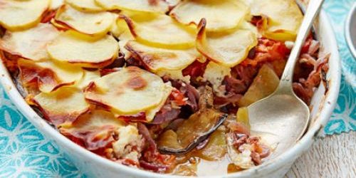 Запечённые баклажаны с картофелем и козьим сыром Баклажаны в духовке. Запечённые баклажаны с картофелем и козьим сыром